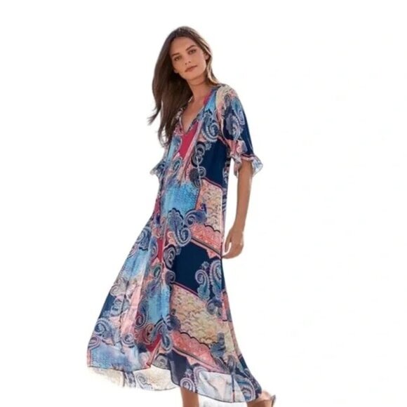 NWT Johnny Was Jade Cordelia Easy Midi Dress $348 - Picture 1 of 15